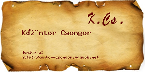 Kántor Csongor névjegykártya
