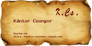 Kántor Csongor névjegykártya