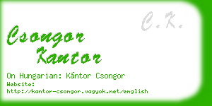 csongor kantor business card